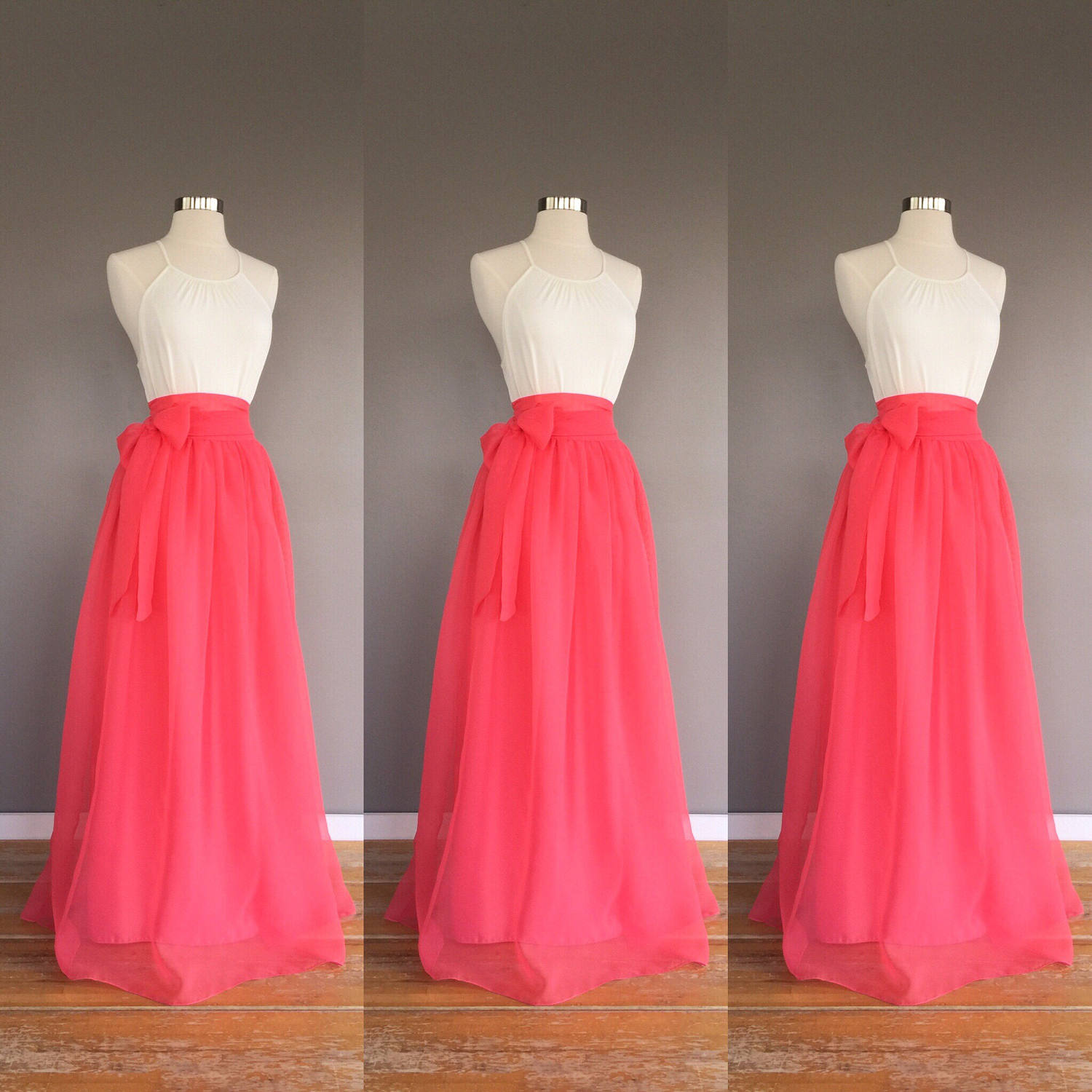 AZALEA Chiffon Skirt any length and color Bridesmaid skirt Etsy