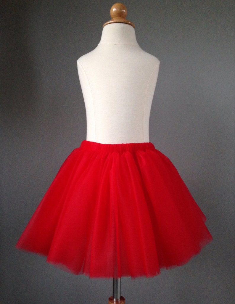 Girls Red Tutuvalentines Tutu Red Tulle Skirt Any Size Etsy