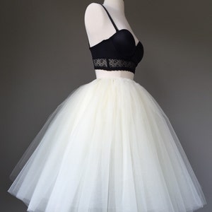 LIGHT IVORY Tulle Skirt, Adult Tutu, Any Size, Any Length, Any Color image 2