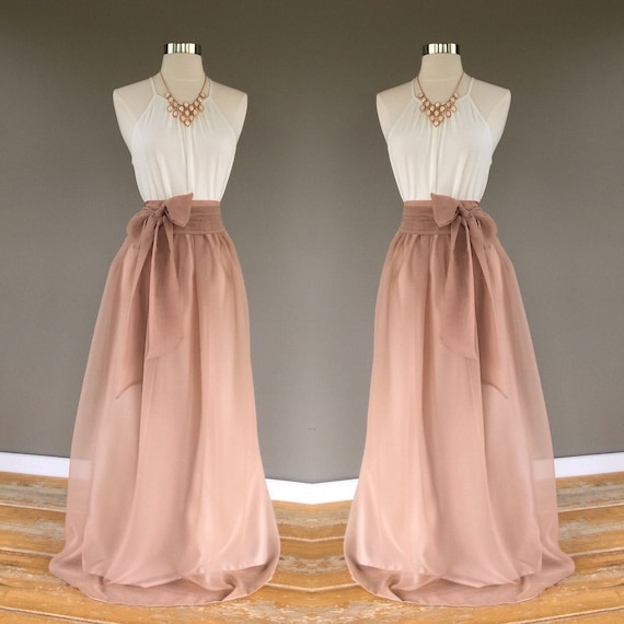 empire waist maxi skirt
