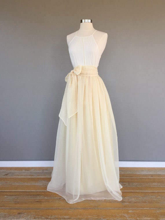 GOLDEN SAND Chiffon Skirt Any Length and Color Bridesmaid - Etsy Canada