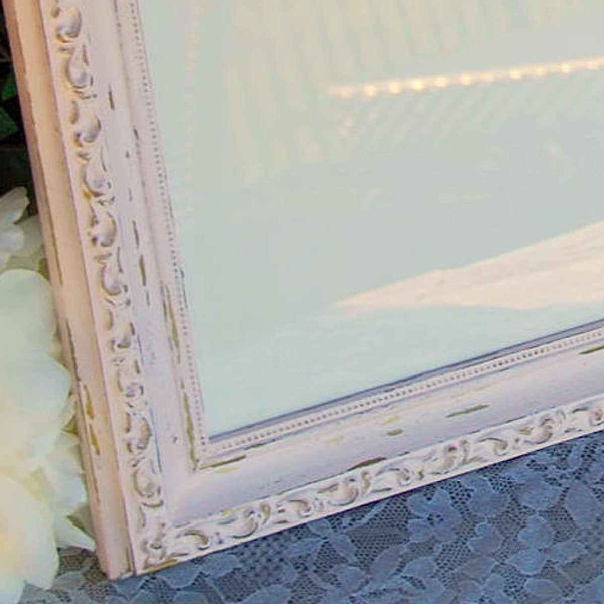 Distressed 8.5x11 ornate wood diploma frame, Pink & gold document frames, Shabby cottage chic gallery wall home office decor, Gifts for her