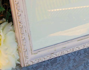 Distressed 8.5x11 ornate wood diploma frame, Pink & gold document frames, Shabby cottage chic gallery wall home office decor, Gifts for her