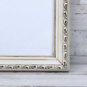 Shabby ornate picture frame, Antique white wood photo frames, Chic bedroom wall gallery home decor, Wedding gift ideas