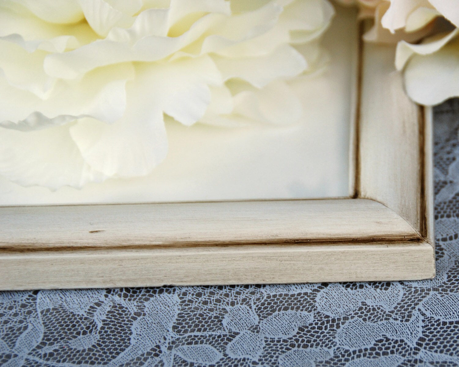 Wooden 8x10 photo frame Painted antique white wood picture Etsy