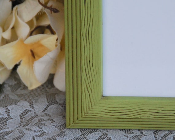 Rustic apple green picture frame, Wooden gallery wall photo frames, Cottagecore bedroom decor, Birthday gift ideas Il_570xn