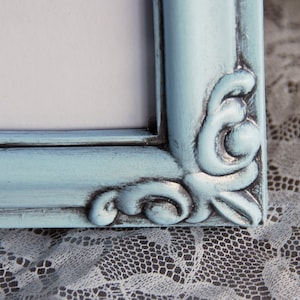 Farmhouse light blue photo frame, Small coastal picture frames, French country living room shelf home decor, Housewarming gift ideas