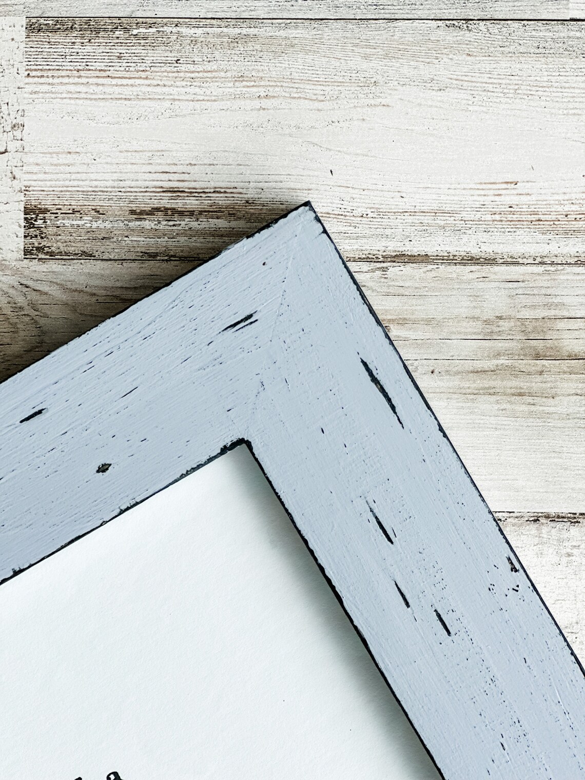 Dark Gray Wood Picture Frame Distressed Wooden Photo Frame Etsy