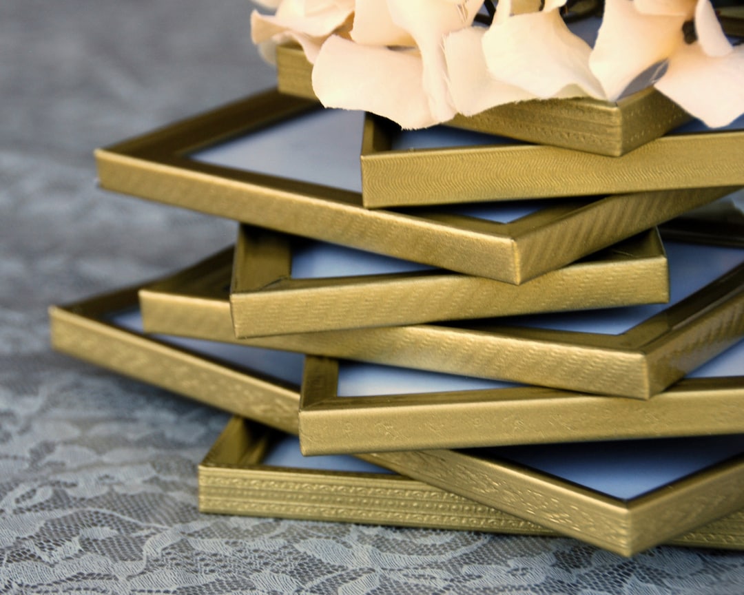 Cottage Chic Photo Frames, Set of Vintage Gold Decorative Frames ...