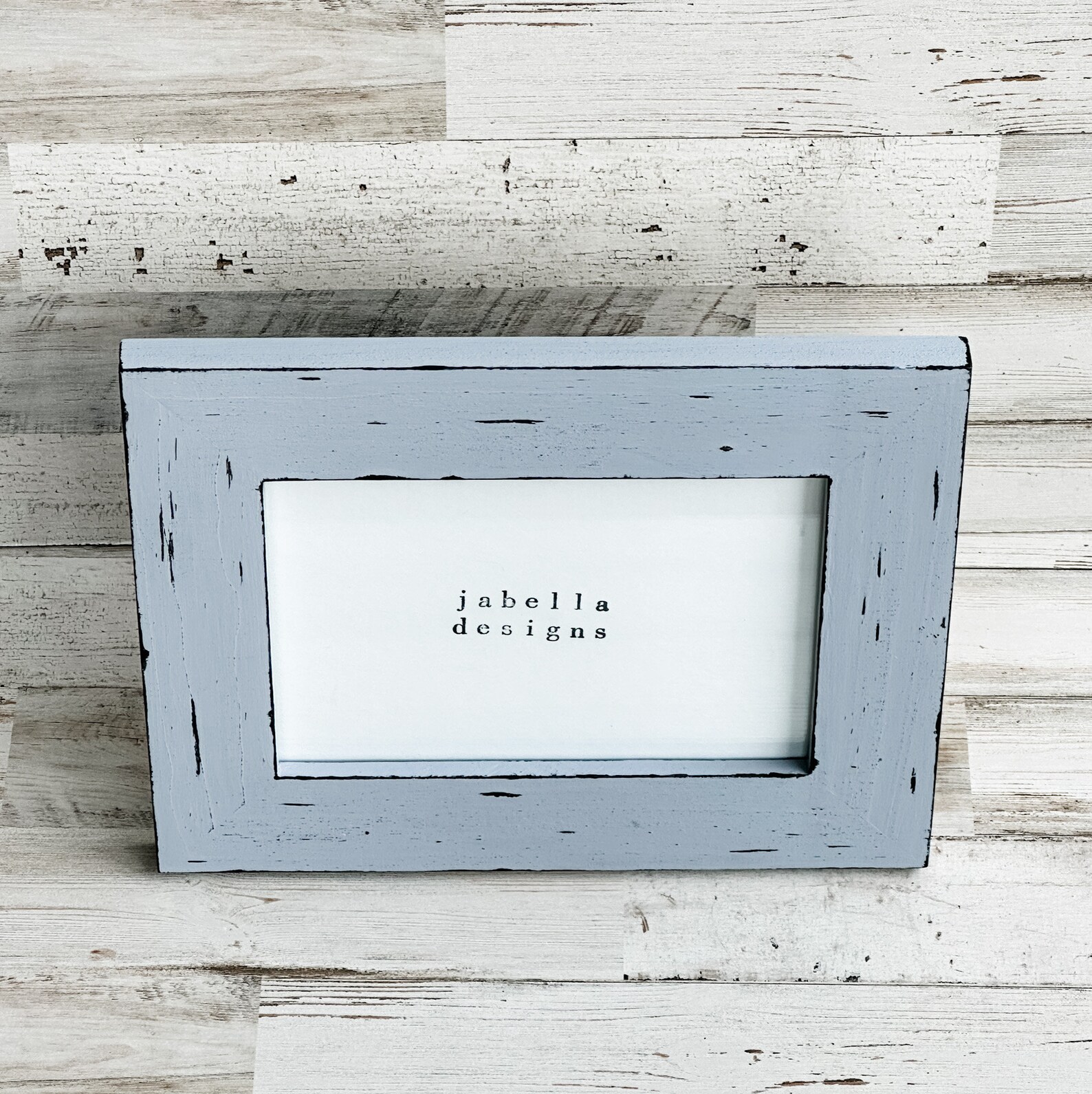 Dark Gray Wood Picture Frame Distressed Wooden Photo Frame Etsy