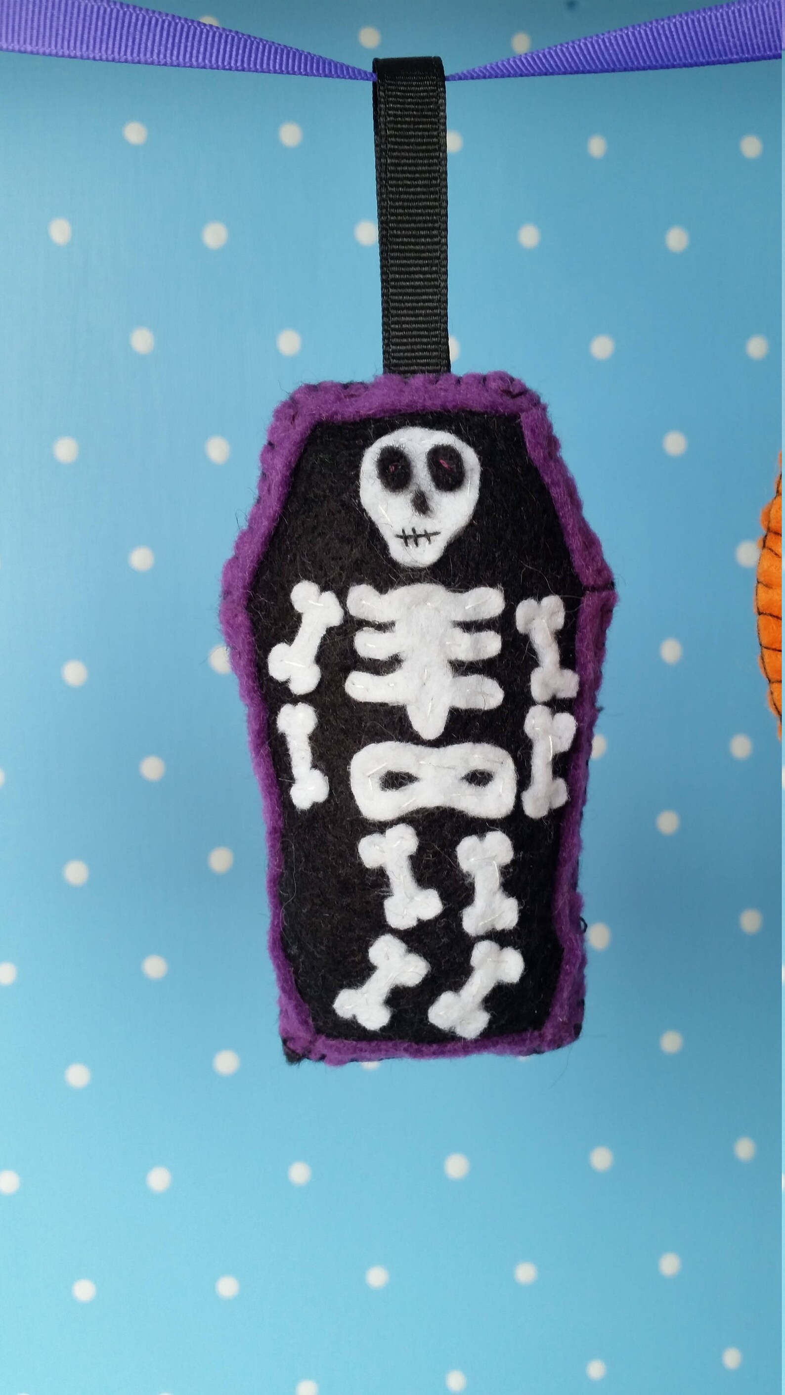 Felt Halloween Skeleton Coffin Garland Decoration 8 Etsy
