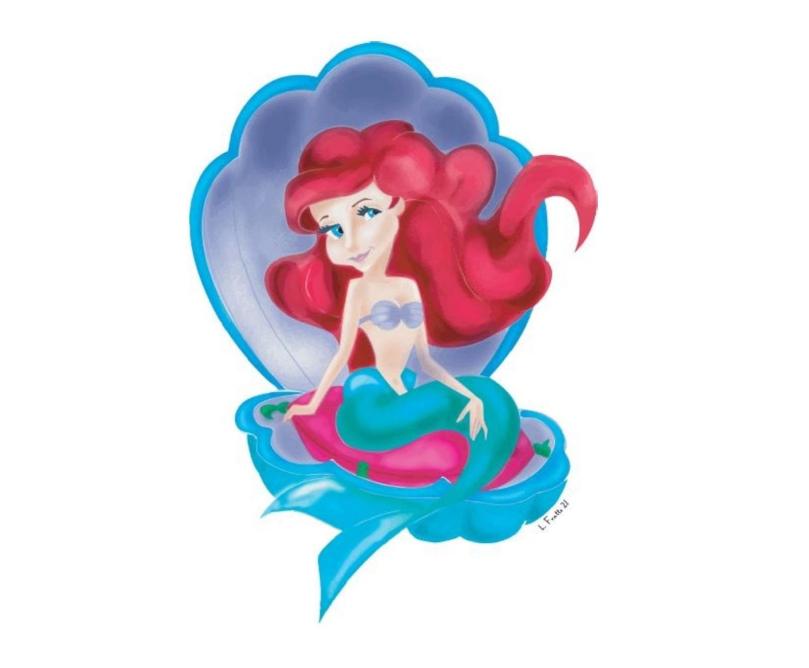 Ariel The Little Mermaid Disney SVG JPEG PNG Clip Art | Etsy