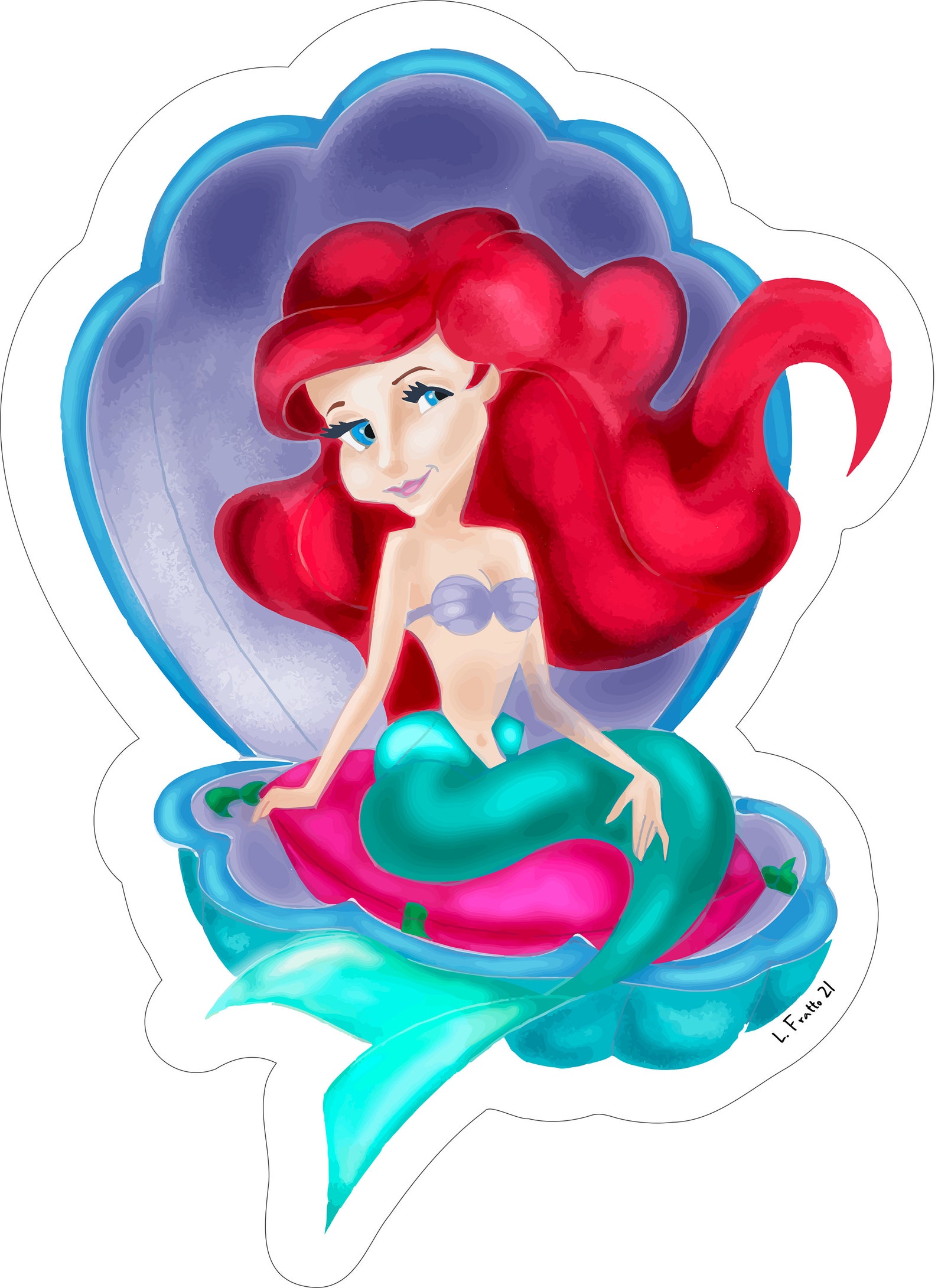 Ariel The Little Mermaid Disney SVG JPEG PNG Clip Art | Etsy
