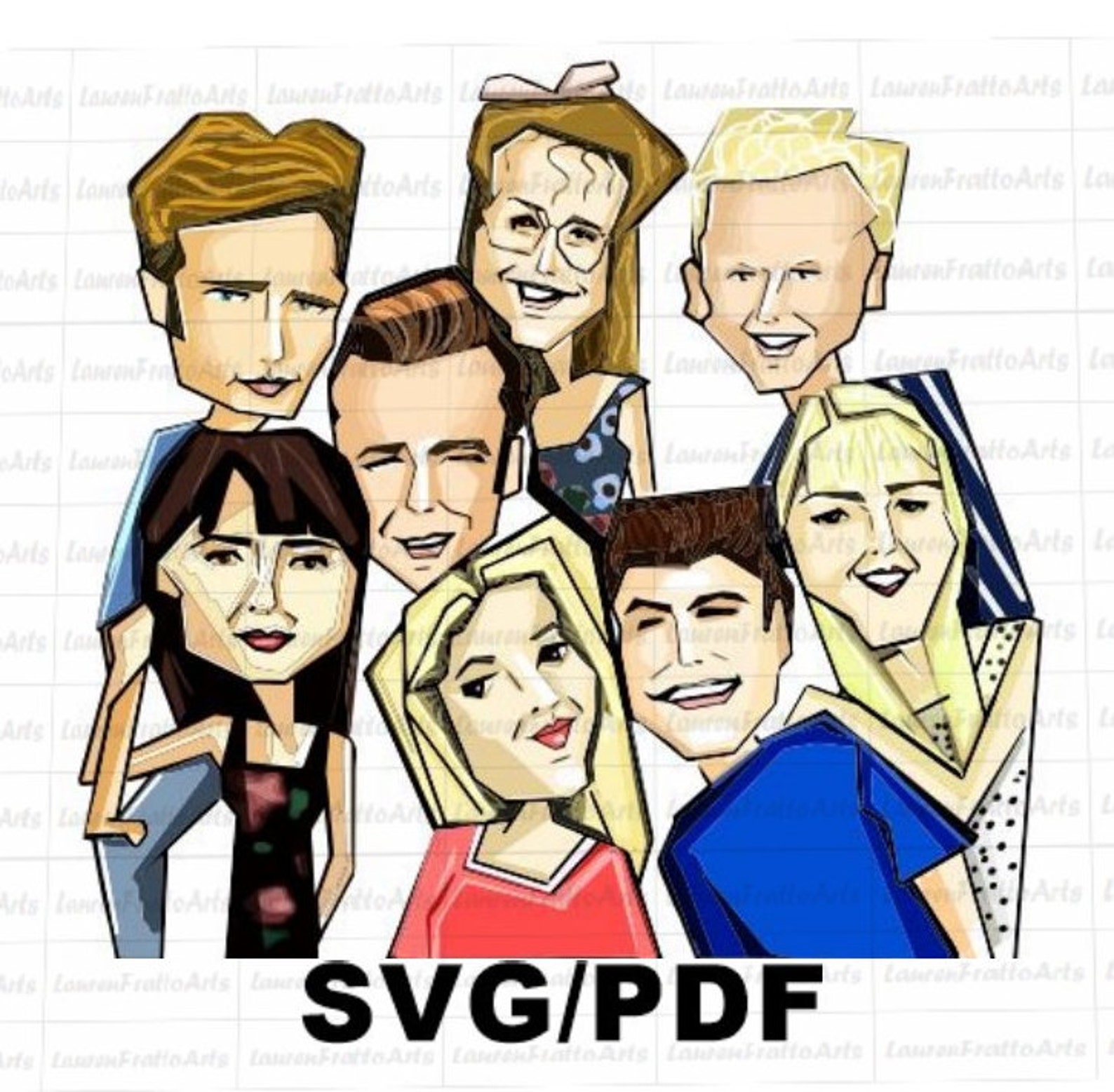 Beverly Hills 90210 SVG PNG Clipart Cricut Silhouette Etsy
