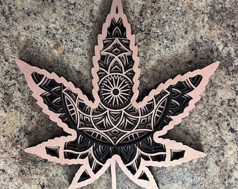 Hoja de marihuana en capas SVG