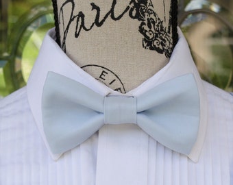 Light Blue Bow Tie  63B  (Child- Adult) Pale Blue - Weddings - Grooms - Groomsmen - Ring bearers -Graduation - Prom - Special Occasions