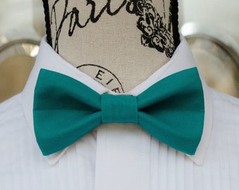 Lagoon Bow Tie  -   Lagoon 270B  Medium Teal (Child - Adult) Weddings - Groomsmen - Graduation - Ring bearers - Special Occasions