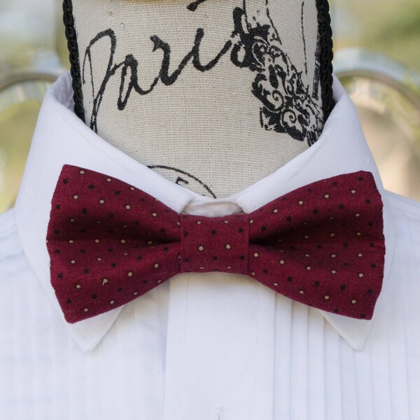 burgundy bow ties