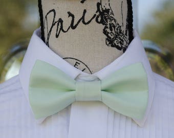 Light Mint Bow Tie  - Breeze 132B  (Child - Adult)  Weddings - Groomsmen - Graduation - Mens Fashions - Ringbearers - Pre-tied Bow Ties
