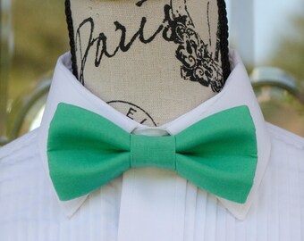 Spearmint Green Bow Tie - Spearmint 304B (Child - Adult)  Weddings - Groomsmen - Ringbearer - Graduation - Mens Fashions - Pretied Bowties