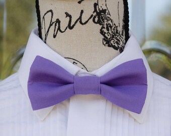 Purple Bow Tie 165B - (Child- Adult)  Weddings - Groom - Groomsmen - Ring bearer - Grad Bow Ties - Graduation - Pretied Bowtie - Adjustable