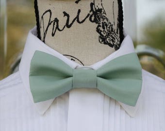 Dusty Jade/Shale Bow Tie 38B (Child - Adult ) Weddings - Grooms - Groomsmen - Ring bearer - Grads - Graduation - Prom - Adjustable