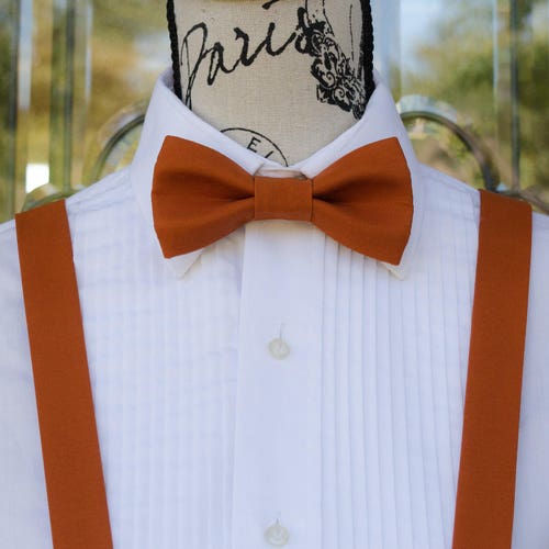 Girl's Children's Bright Orange Adjustable Suspenders with Bows One Size Girl's Children's Bright Orange Adjustable Suspenders with Bows One Size