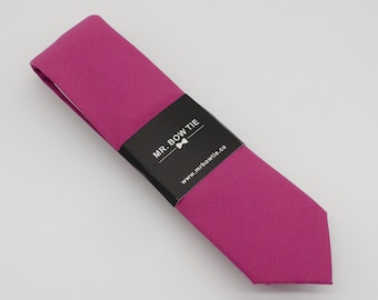Berry Pink Neck Tie (214B) Neckties, Mens Neck Tie, Necktie, Berry Pink Neck Tie, Pink Necktie, Dark Pink Ties, Bright Pink Wedding Ties