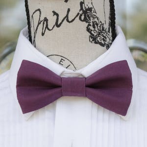 Eggplant Bow Tie & Suspender Eggplant 205B Child Adult Weddings Groom Groomsmen Graduation Prom Suspenders Mens Fashion image 3