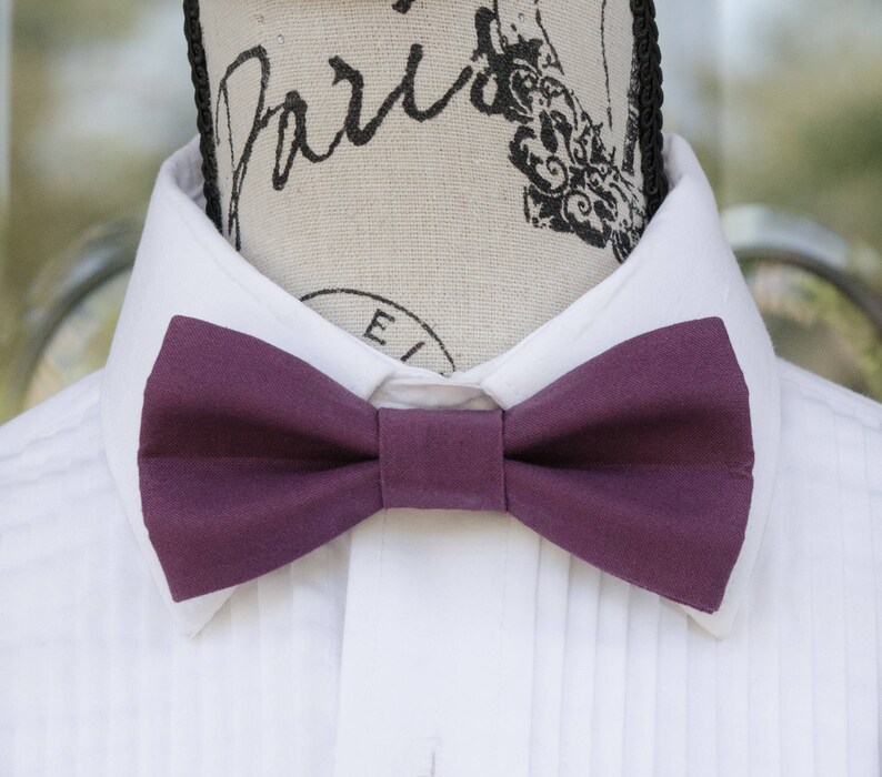 Eggplant Bow Tie & Suspender Eggplant 205B Child Adult Weddings Groom Groomsmen Graduation Prom Suspenders Mens Fashion image 3