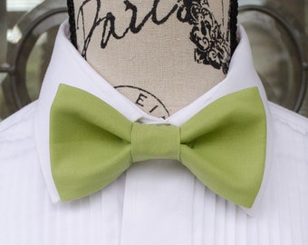 Matcha Green Bow Tie - 344B  (Child - Adult)  Wedding - Groomsmen - Ring bearers - Graduation - Mens Fashions - Pre-tied Bowties