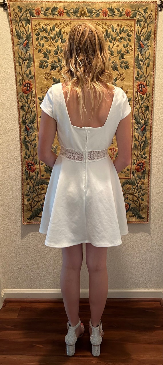 Dress - Sustainable White Romantic Sweetheart Nec… - image 5