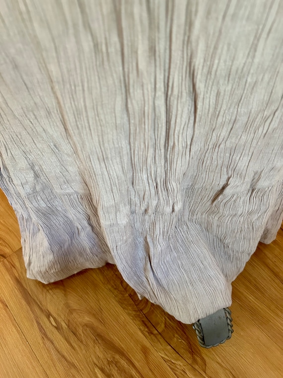 Lace & Gauze Maxi Dress: Sleeveless Beige Slip Dr… - image 7