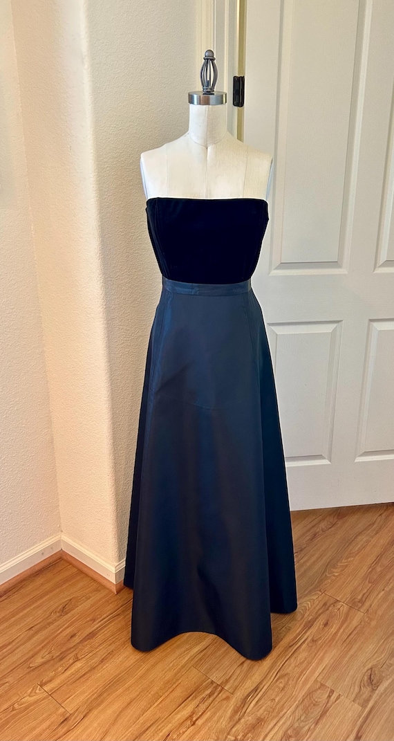 Mcclintock Black Velvet Corset Taffeta Skirt Set Size XL UK