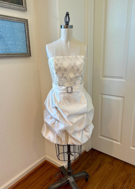 long white ruffle dress Madrid Tiered Ruffle Maxi Dress White