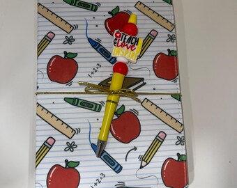 Teacher Journal: Apple and School Supply Design