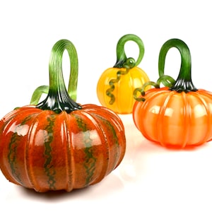 Hand Blown Glass Pumpkins: Classic Fall Decor