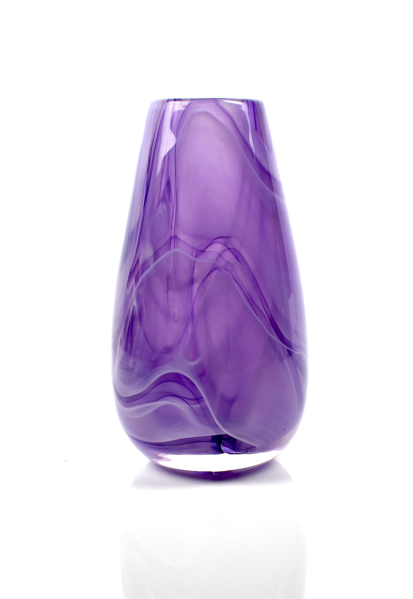 Purple Swirl Vase hand blown glass vase swirled colorful Etsy