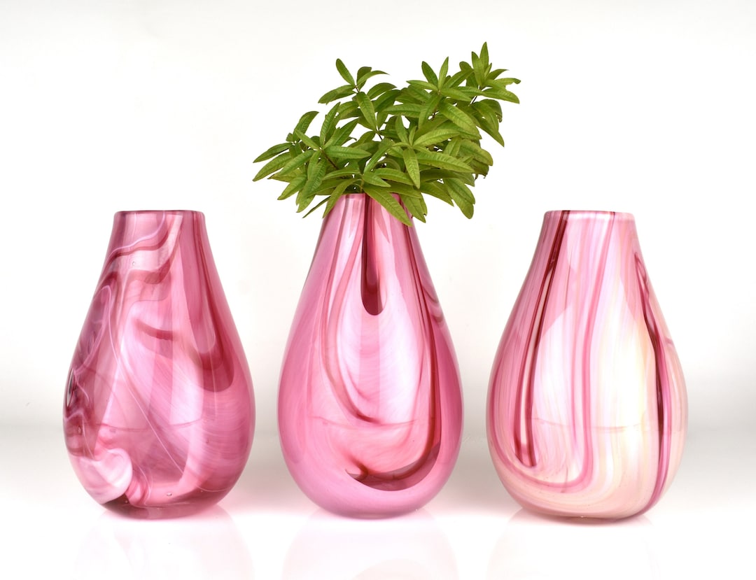 工芸品 Multi Glass Flower Vase (Pink) Amazon.com: BLOFLO Colored Glass Hydroponic Flower Vase, 7