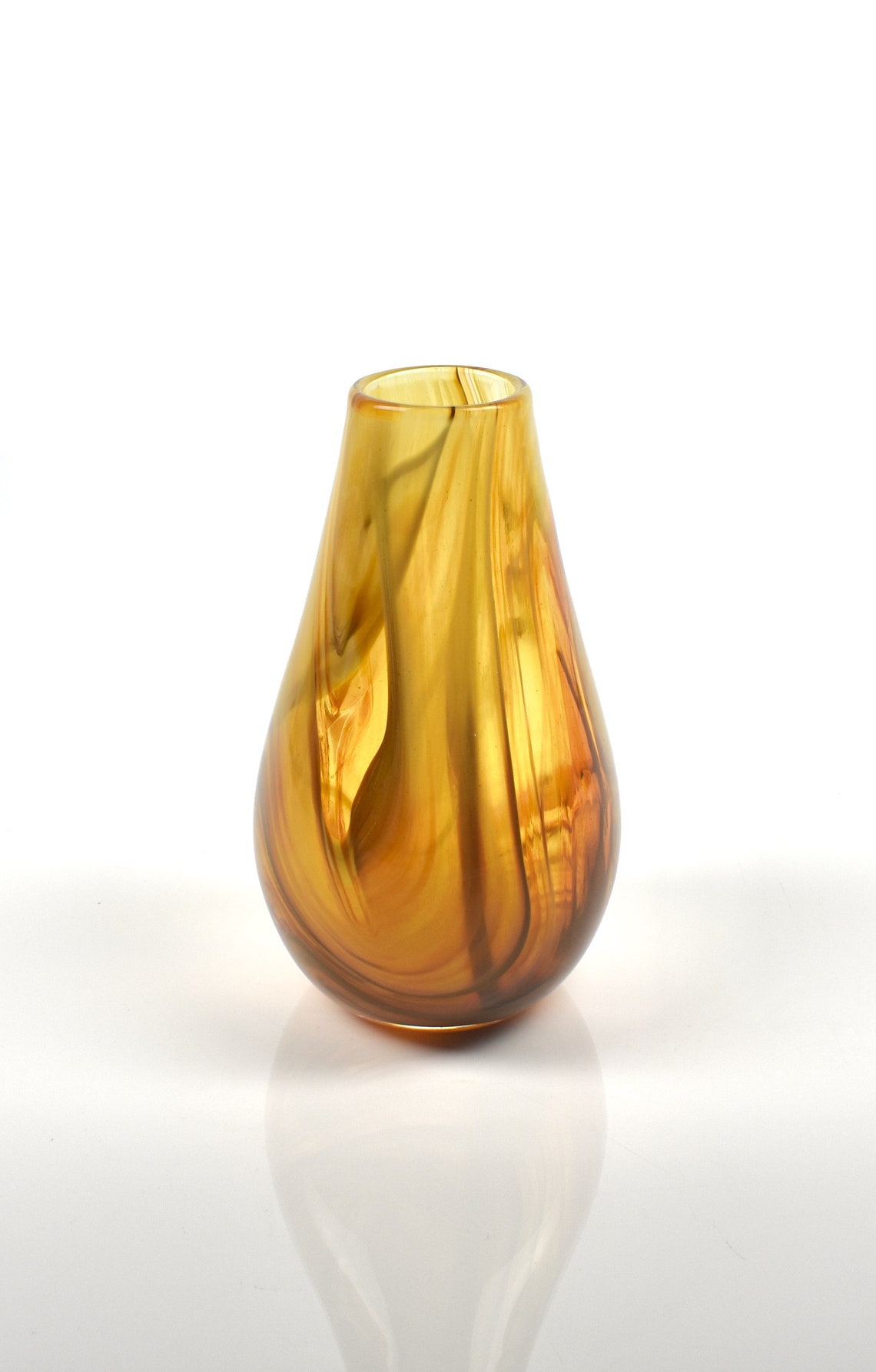 Vase En Terre Cuite Dorée Carambola – 12,5x12,5x18,5 Cm, Marque Diversen, Style Déco