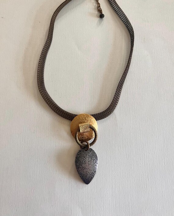 Vintage Marjorie Baer SF Silver, Gold and Copper Tone Mixed Metal