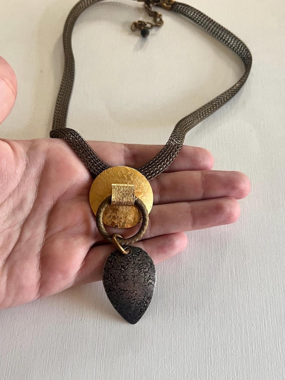 Vintage Marjorie Baer SF Silver, Gold and Copper Tone Mixed Metal