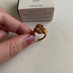 bague vintage Avon Whirlwind dorée taille 8