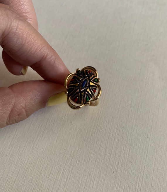 Sarah Coventry ブローチ CEYLON 70's アメリカ Sarah Coventry Mid Century Modern Brooch/gold Tone Mid