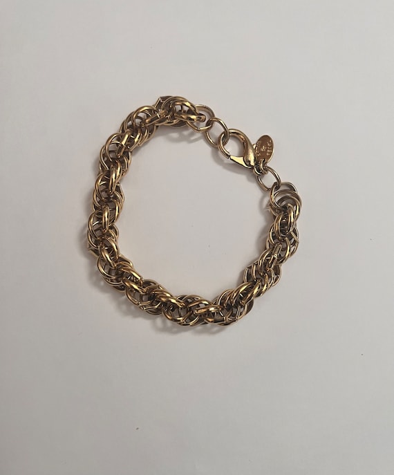 Bracelet vintage Erwin Pearl avec chaine doree et chaine Etsy France