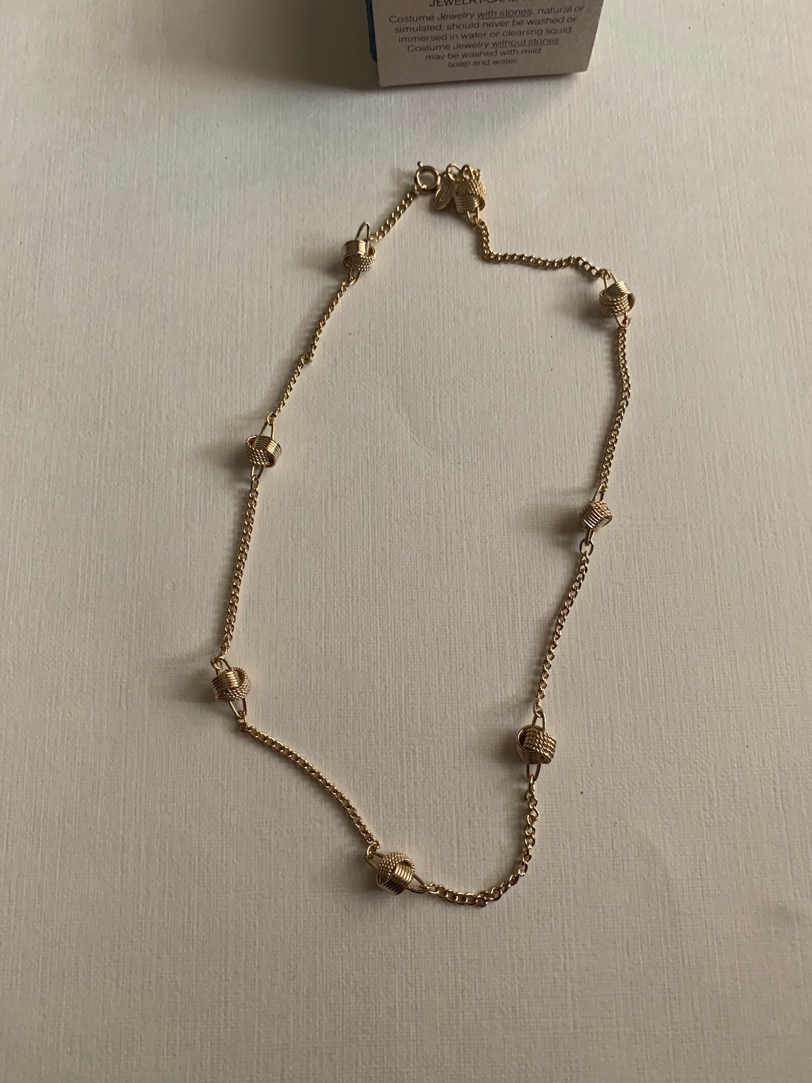 Vintage Avon gold tone delicate knot necklace | Etsy