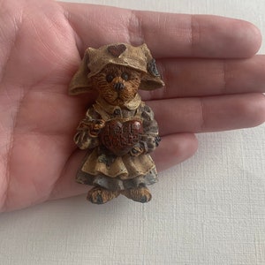 Vintage Bear Nurse feel better heart brooch