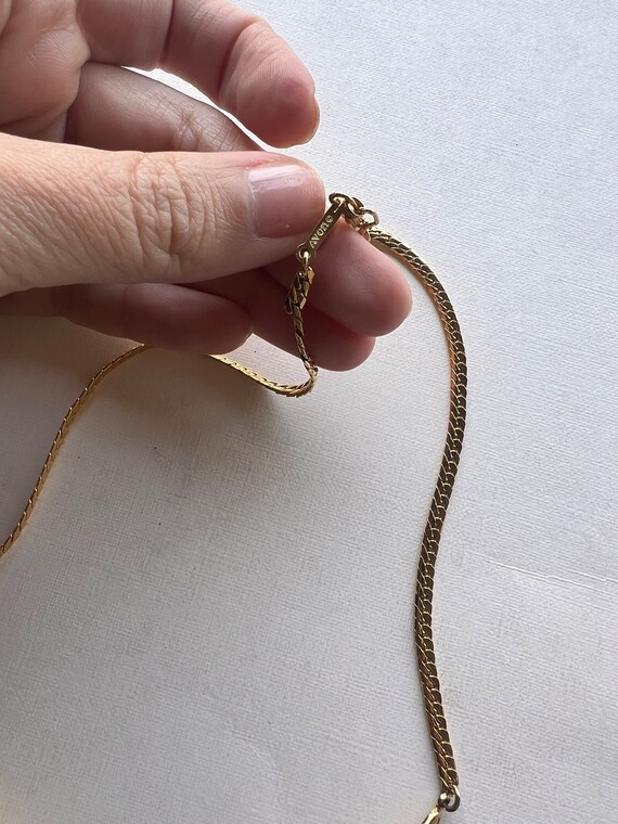 Vintage Avon gold tone tassel pendant necklace - image 5