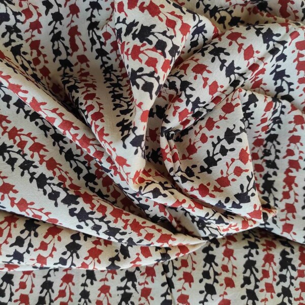 Hand Block Printed Fabric Etsy UK