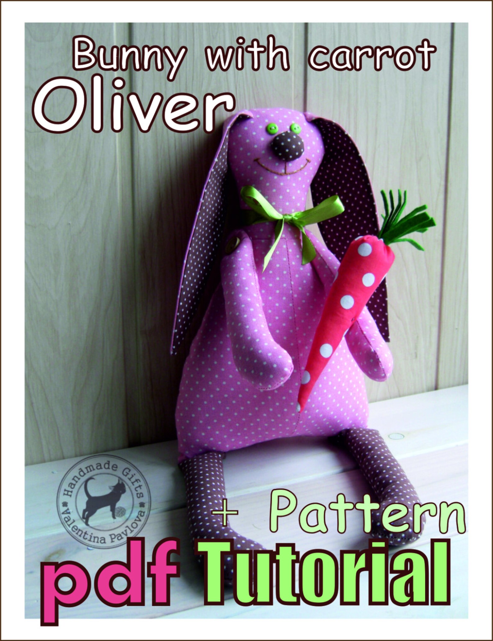 Textile Toy Bunny Sewing Pattern/rabbit Animal Sewing Tutorial Etsy